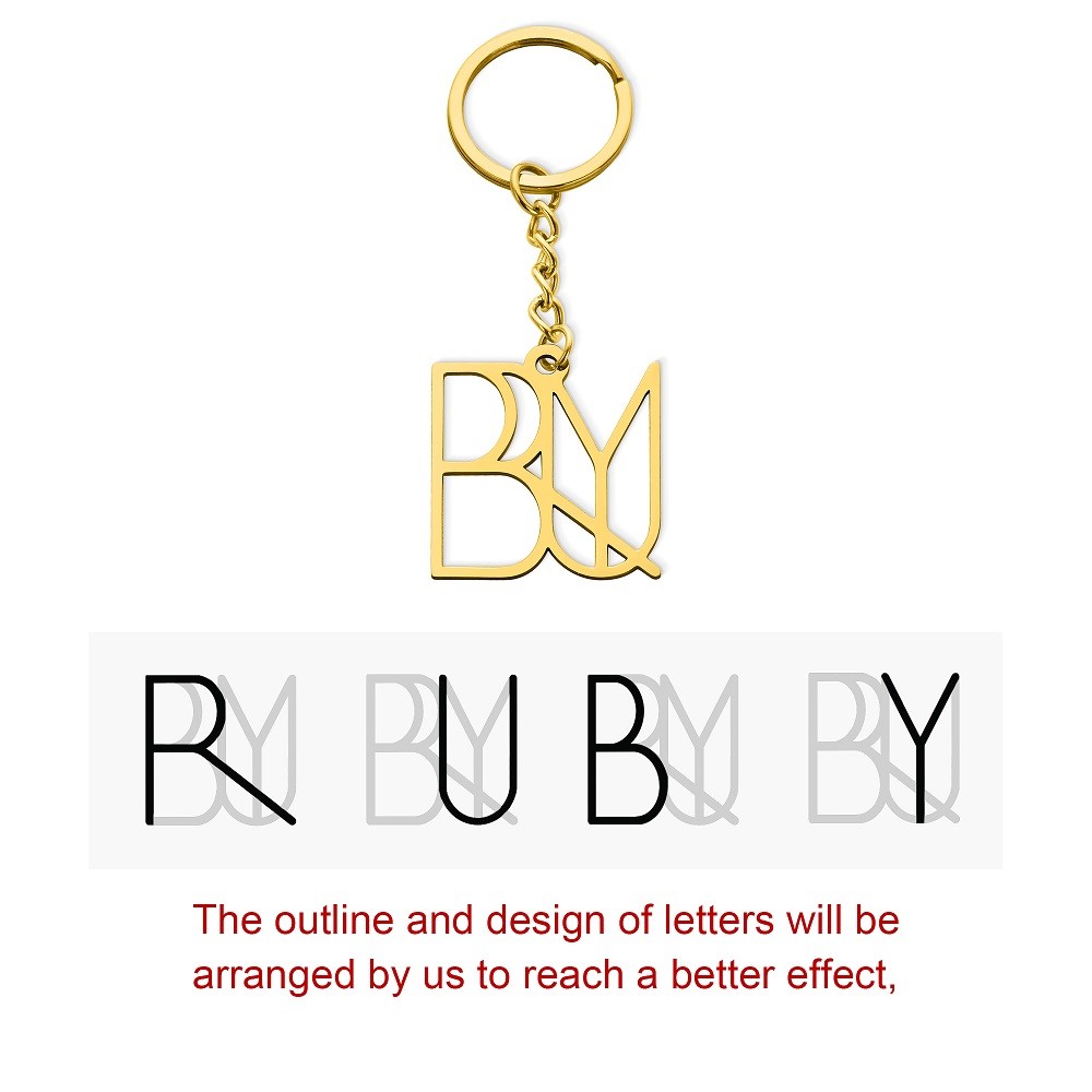 custom name logo keychain
