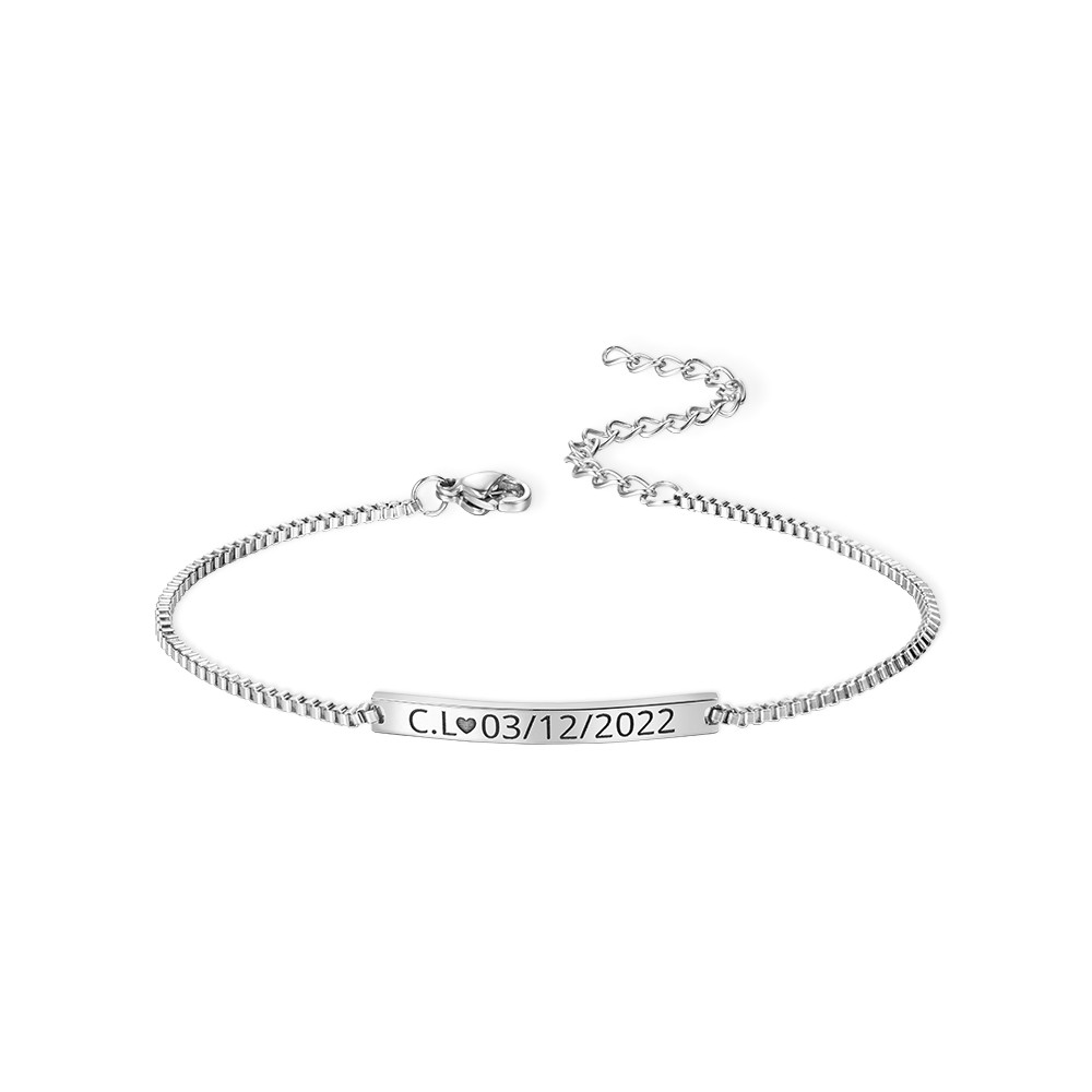Custom Couple Bracelet, Matching Bracelet Friendship Bracelet, Engraved Couple Gift Bracelets Wristband for Lover Husband Wife Boyfriend Girlfriend
