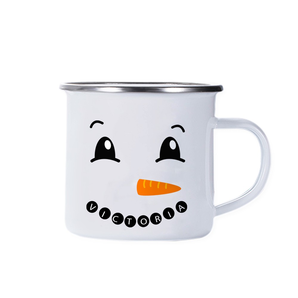 Tasse de camping en émail
