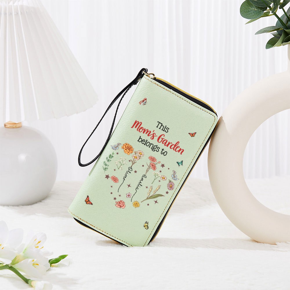 women's wallet with name