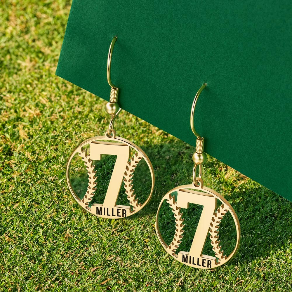 baseball earrings