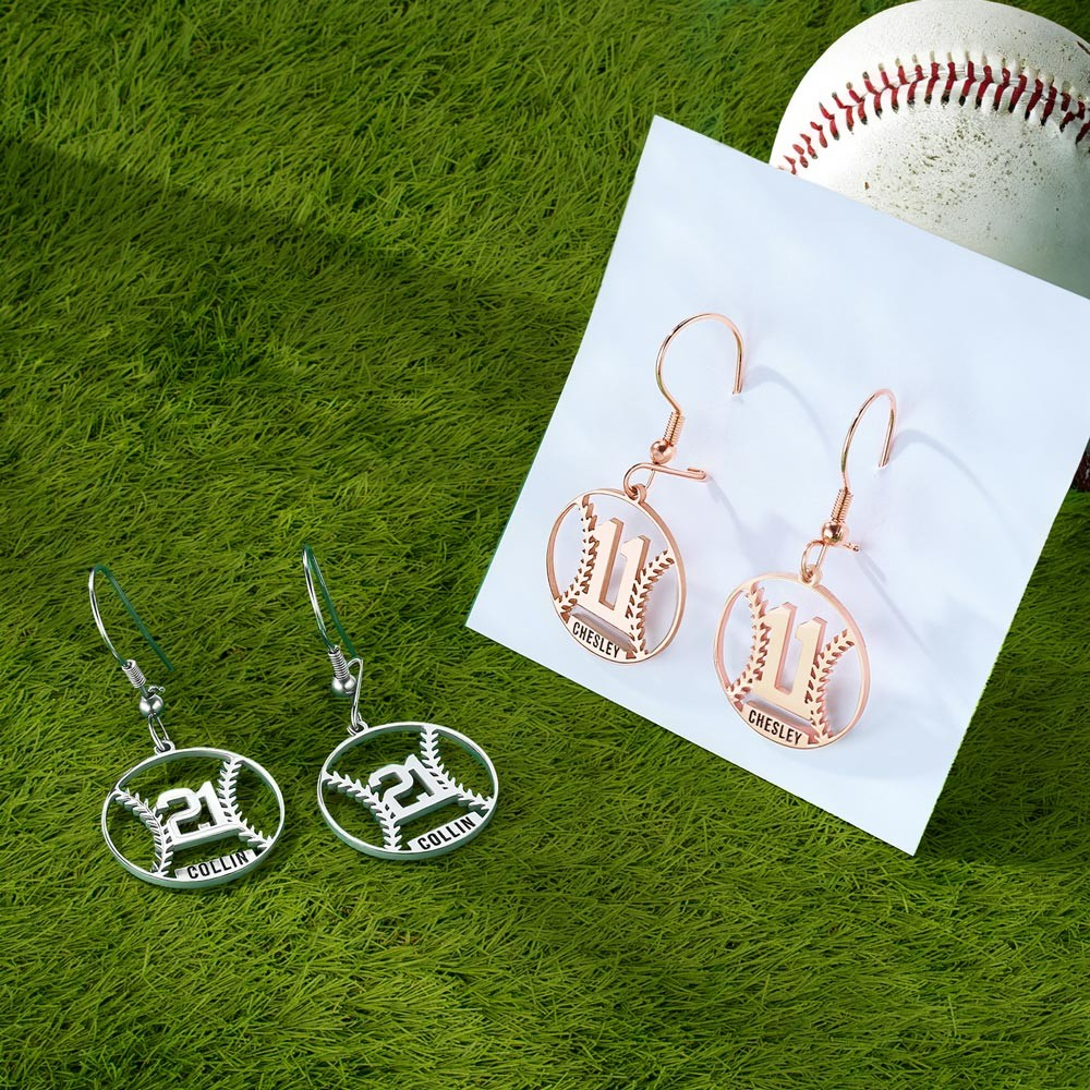 baseball earring