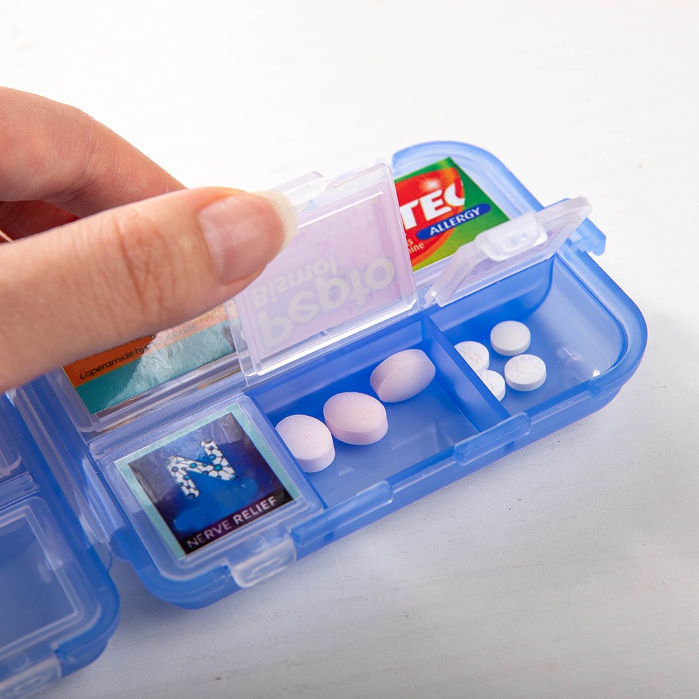 Pharmacie de poche bricolage avec étiquettes de médicaments, micro pharmacie, pilulier de voyage, mini organisateur de médicaments, pilulier, pharmacie de voyage