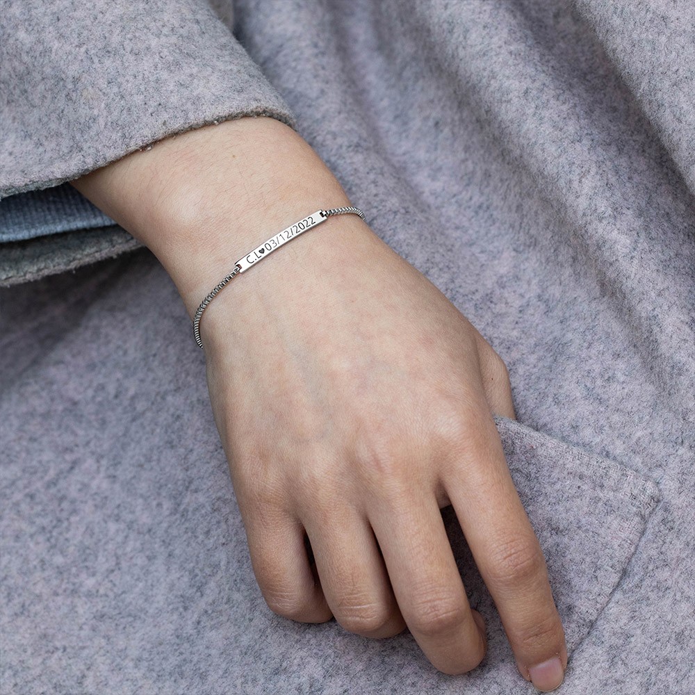 Custom Couple Bracelet, Matching Bracelet Friendship Bracelet, Engraved Couple Gift Bracelets Wristband for Lover Husband Wife Boyfriend Girlfriend