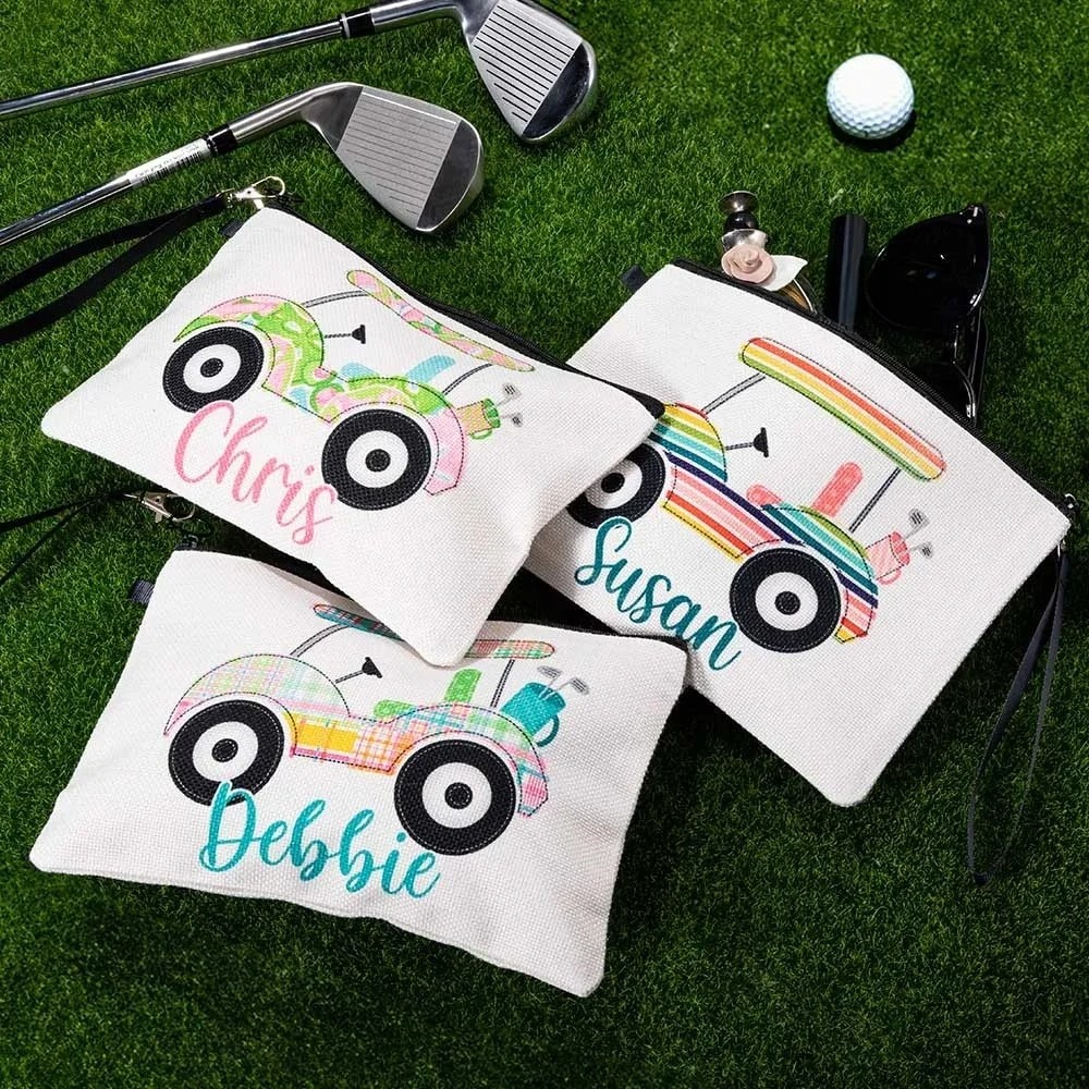 Custom Name Portable Golf Makeup Bag