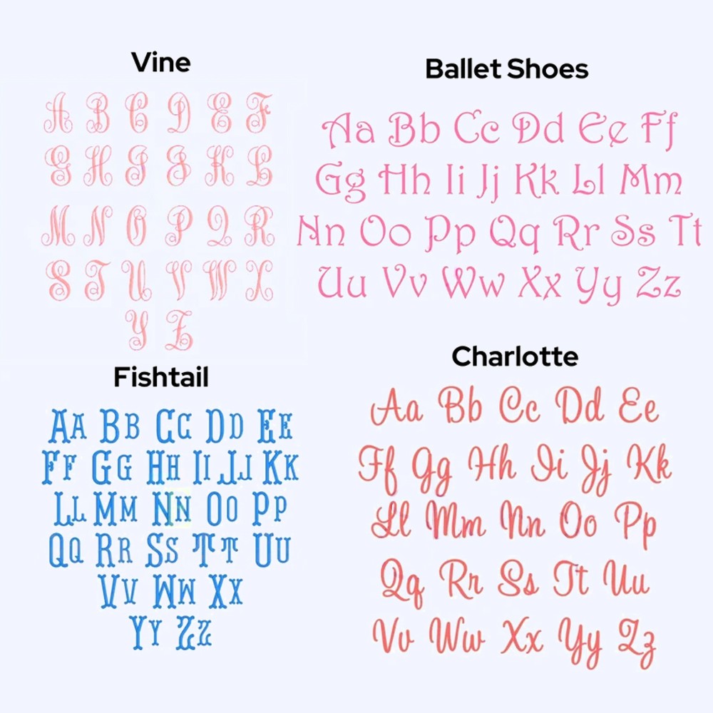 embroidered initials