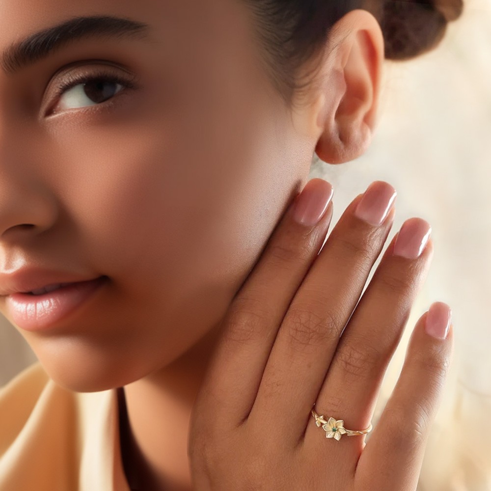 bague fleur personnalisée