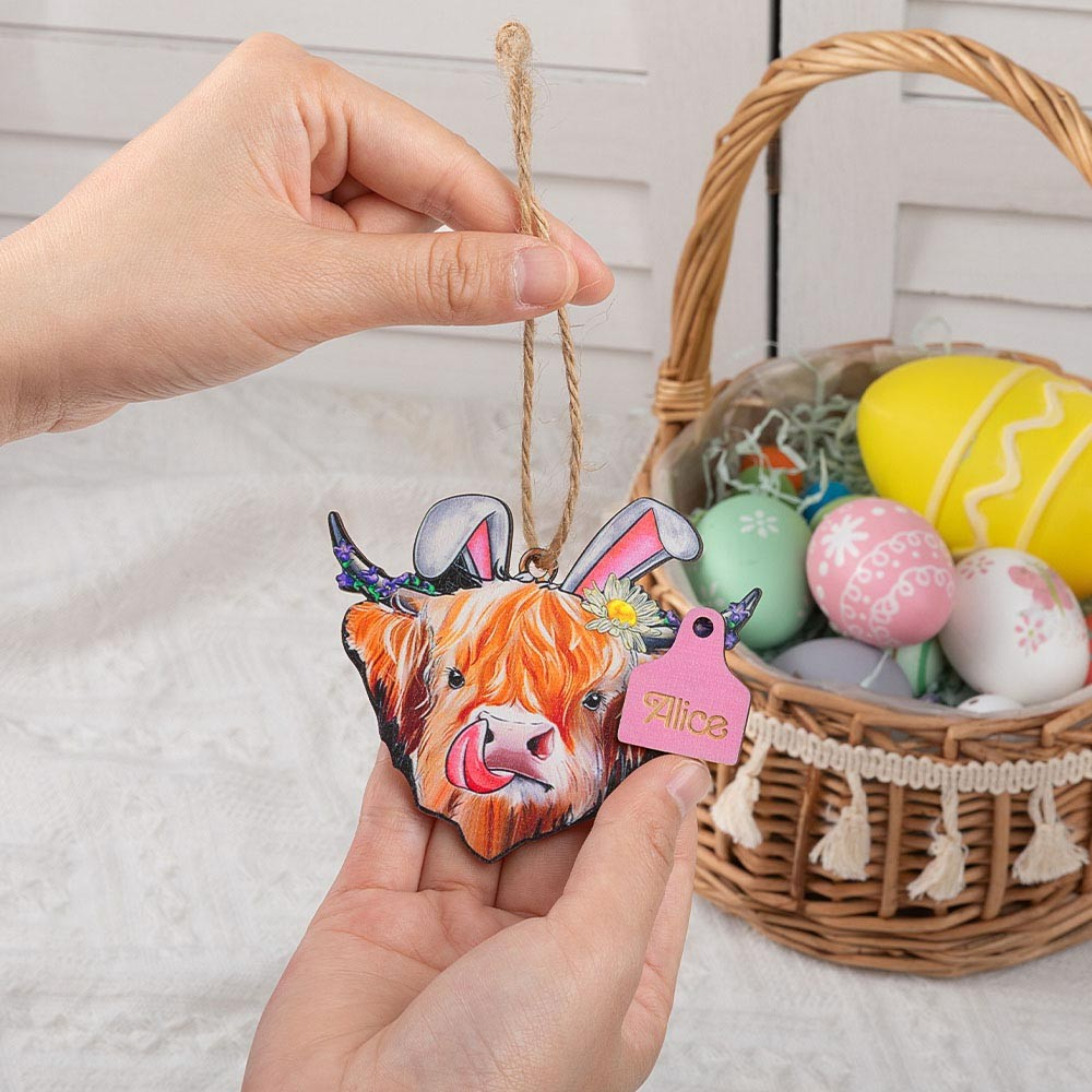 Étiquettes de nom de panier de Pâques