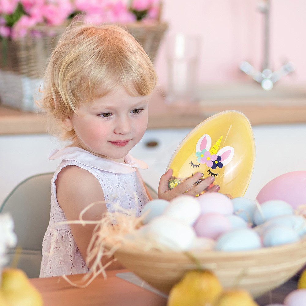 Oeuf de Pâques de licorne de nom personnalisé, oeuf Jumbo personnalisé, remplisseur de panier de Pâques, cadeaux de Pâques pour la famille/les enfants/la fille/la nièce