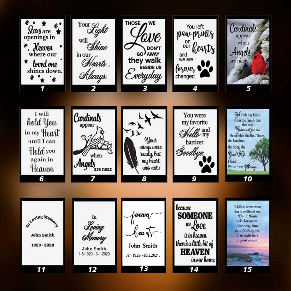Lanterne commémorative personnalisée avec message et photo, lanterne commémorative pour animaux de compagnie, perte de la famille/des êtres chers, cadeau de sympathie, cadeau de Noël pour la famille/les amis