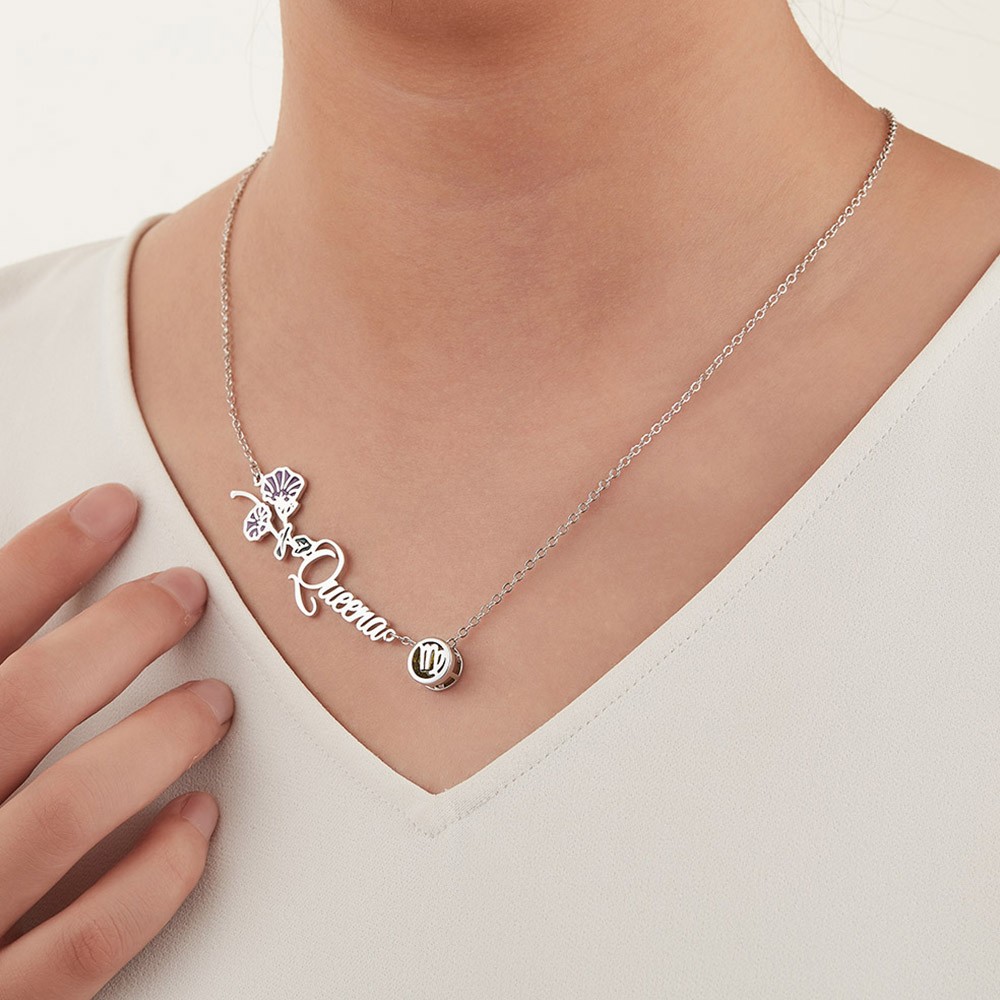 birthflower necklace