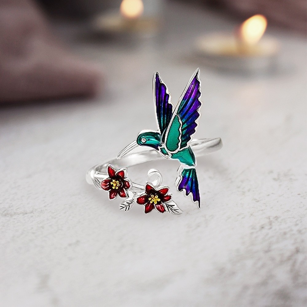 hummingbird abalone necklace