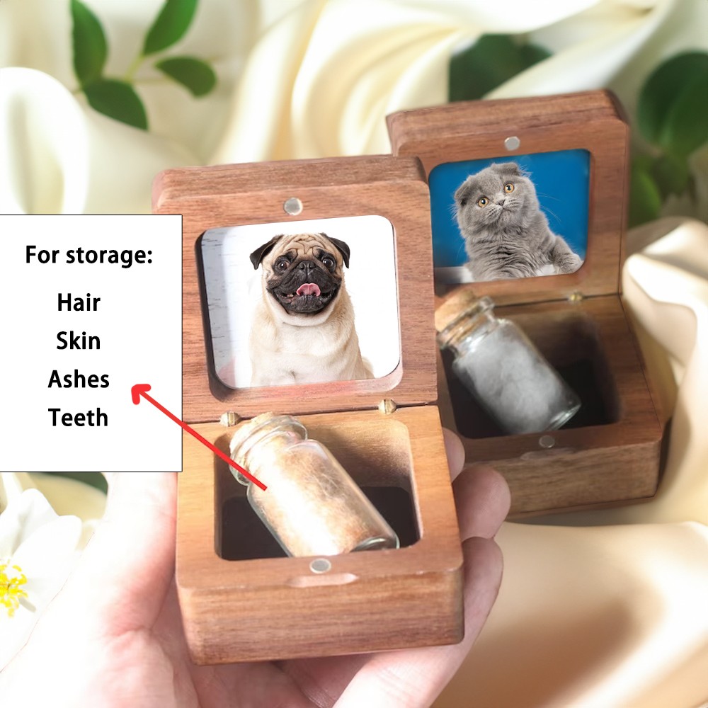 Souvenir personnalisé de fourrure d’animal de compagnie en bois