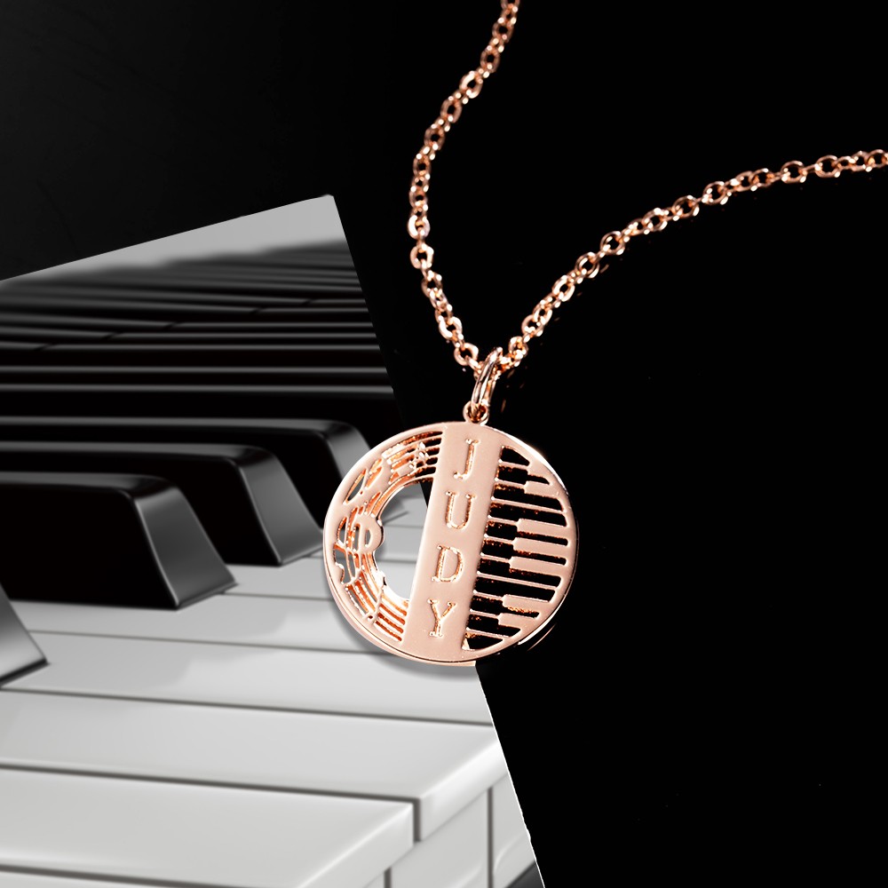 Custom Treble Clef Necklace