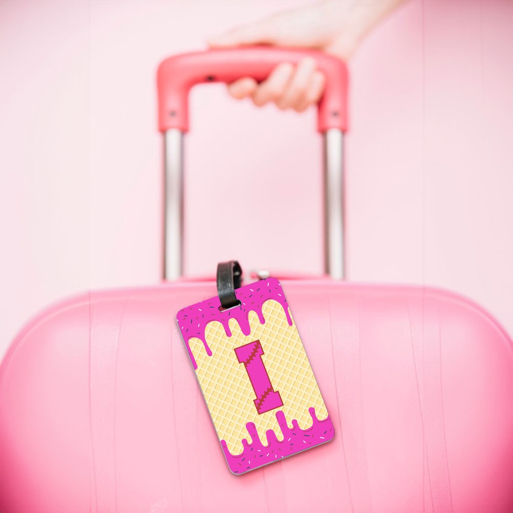 Personalised Baseball/Softball Melting Ice Cream Traveling Luggage Tag