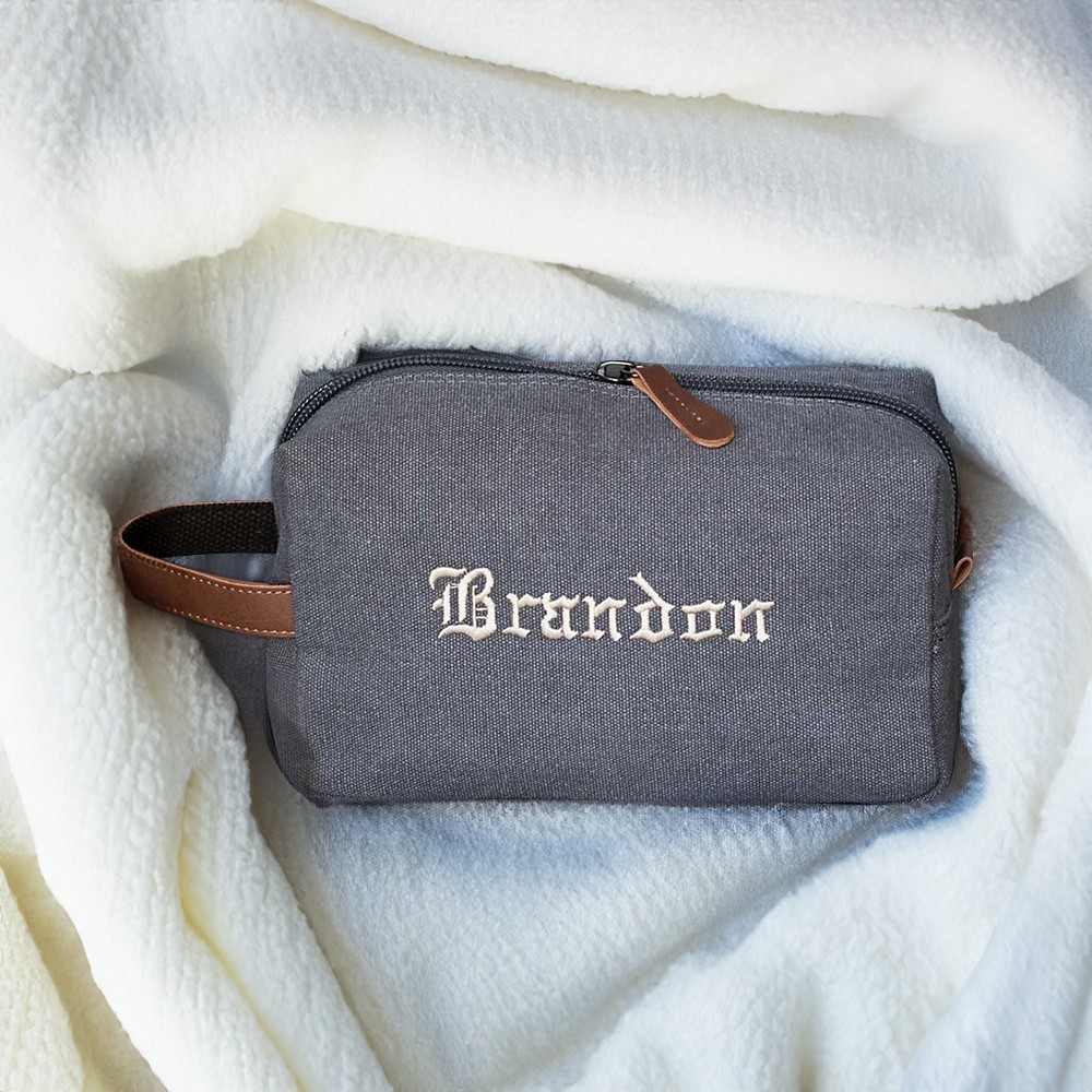 Trousse de toilette en toile