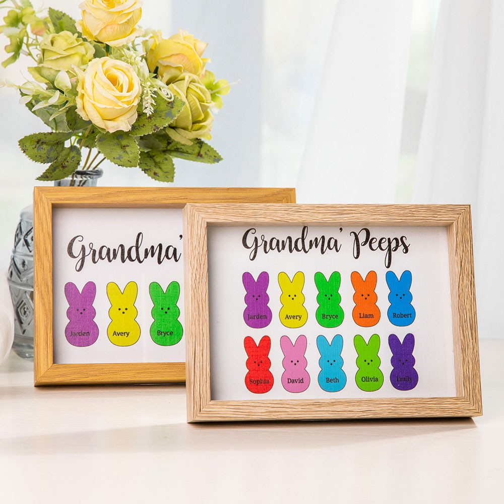 Personalized Easter Frame Bunny Decoration