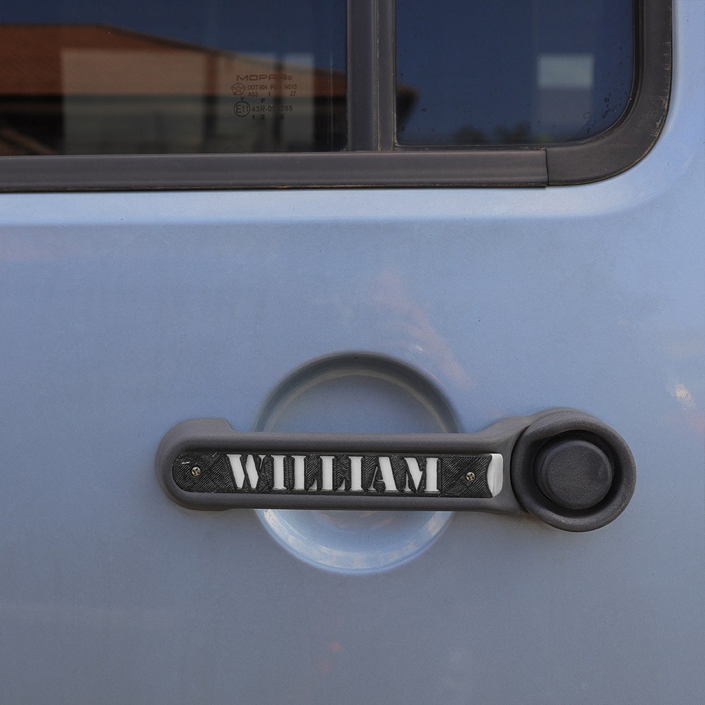 Custom Jeep Handle Inserts, Exterior Grab Door Handle Pull Inserts for Wrangler JK and Patriot