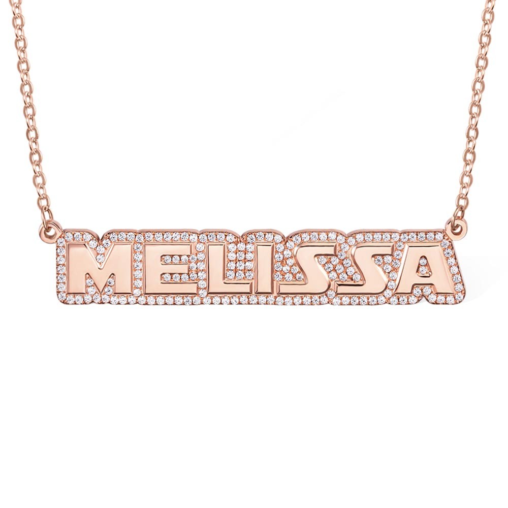 Sparkling name necklace