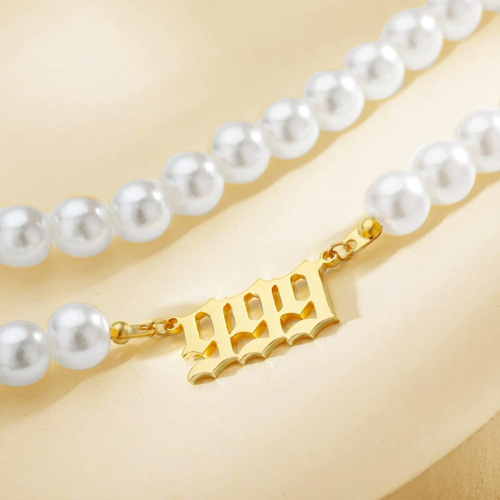 collier de perles d'argent