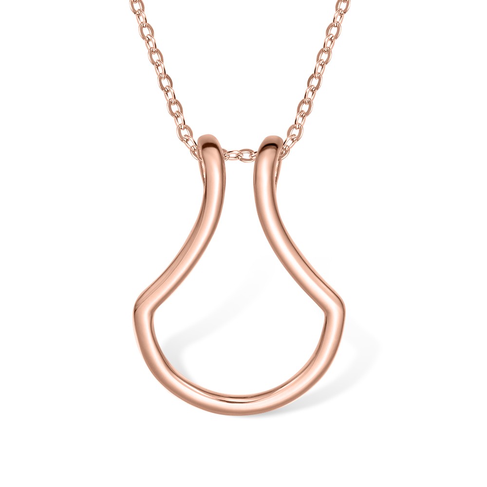 Ring Holder Necklace, Geometric Ring Holder Necklace, Gold Ring Holder Necklace, Wedding Ring Holder, Medical Student Gift, Pastry Chef Gift