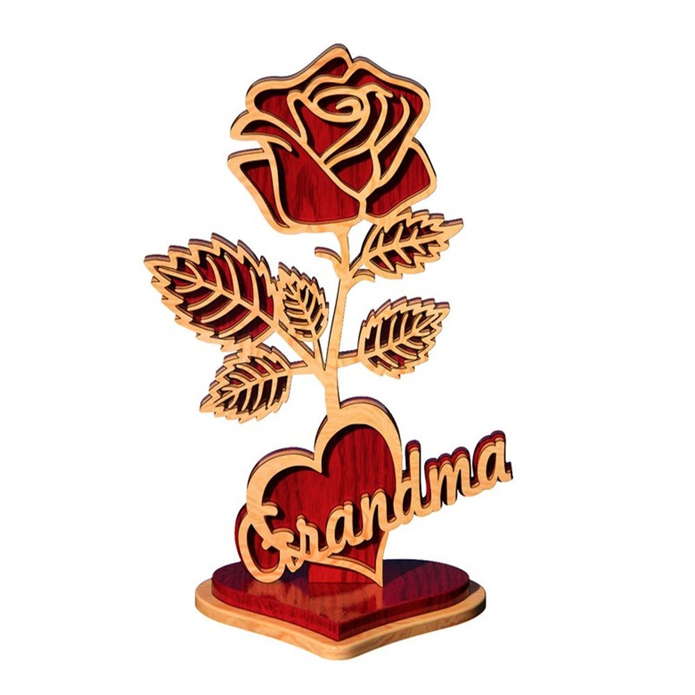 Coeur Rose avec Support
