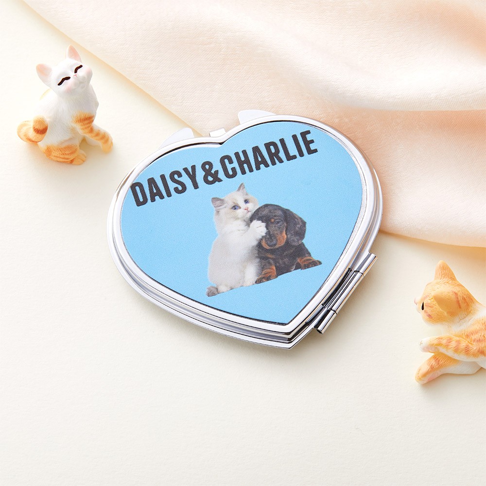 Personalized Compact Makeup Mirror with Photo