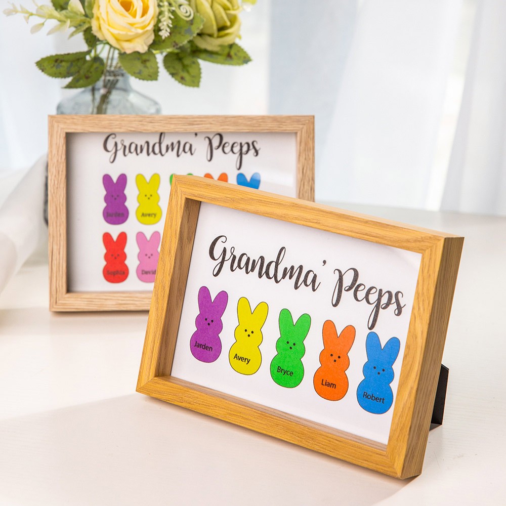 Personalized Easter Frame Bunny Decoration