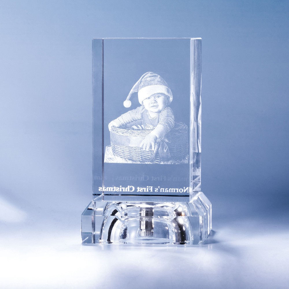 Baby's First Christmas 3D Crystal Photo Engraved Gift Baby's First Christmas 3D Crystal Photo Engraved Gift