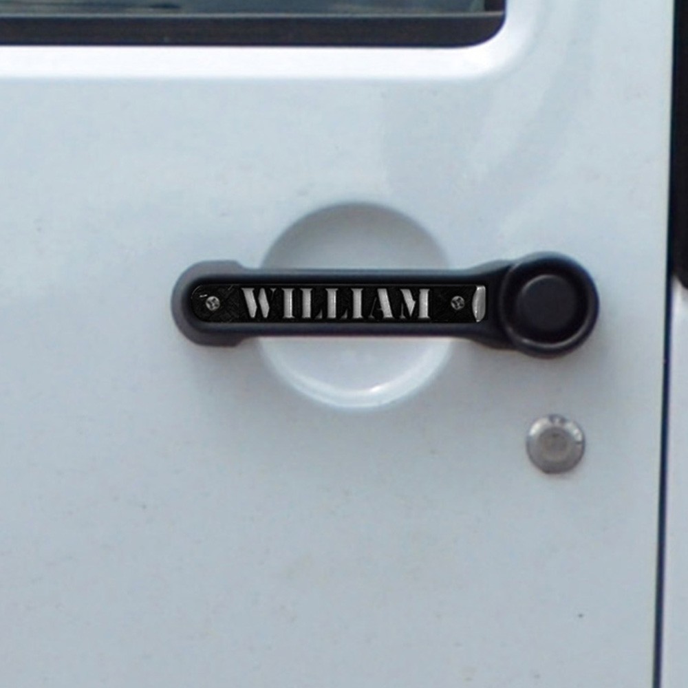 Custom Jeep Handle Inserts, Exterior Grab Door Handle Pull Inserts for Wrangler JK and Patriot