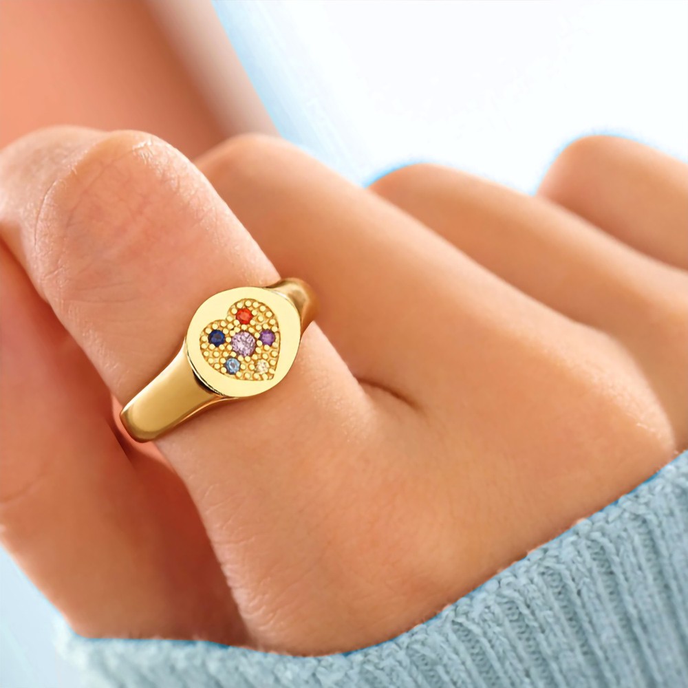 bague en or gravée