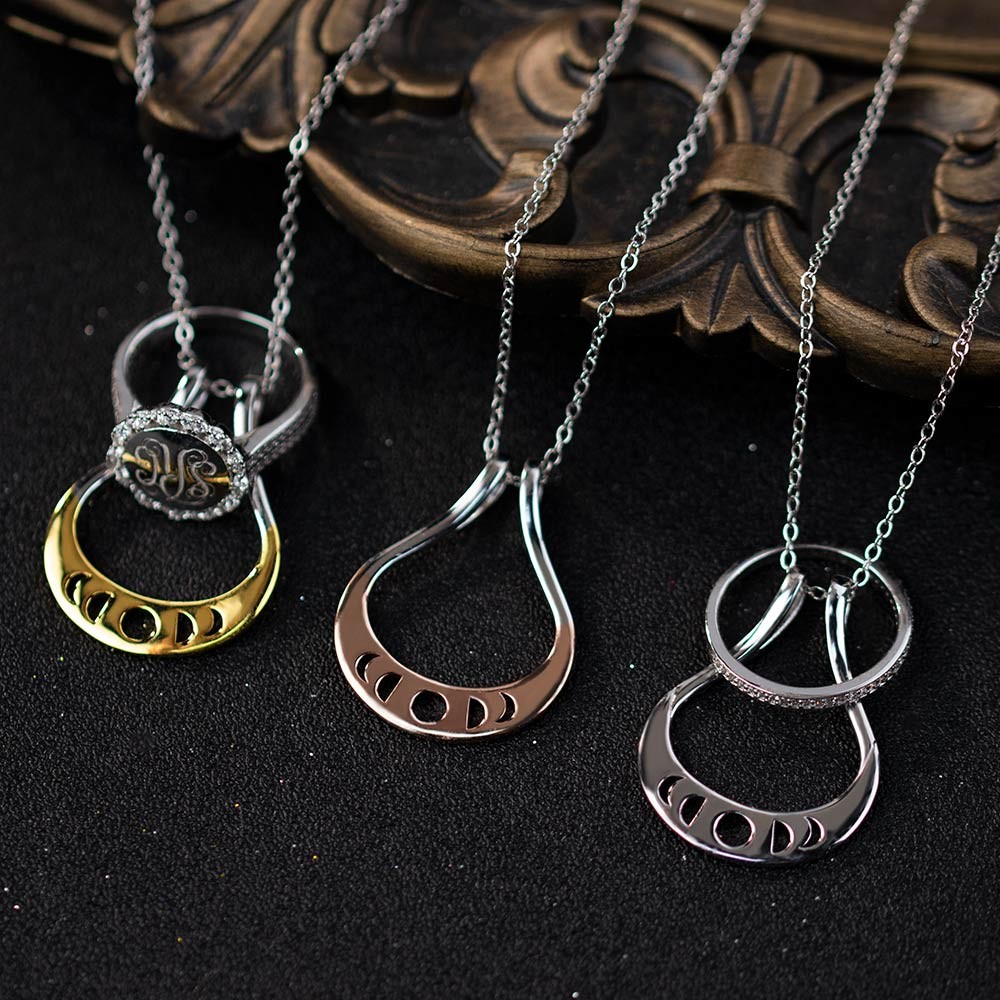 Collier Porte-Anneau Phases de Lune