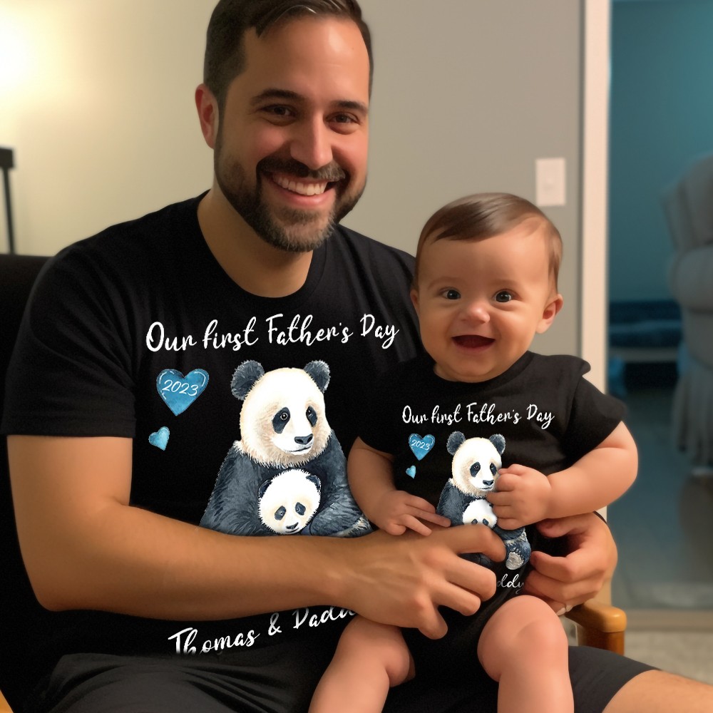 Chemises Panda Parent-Enfant
