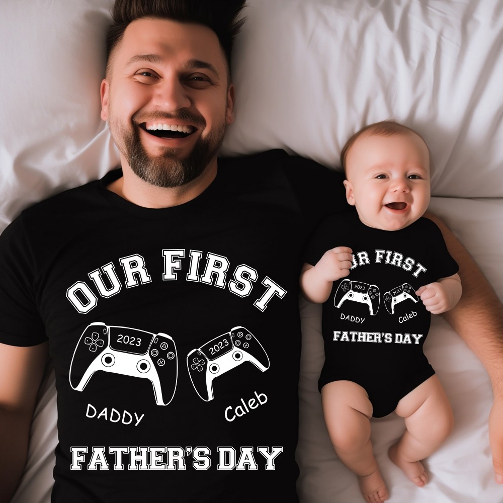 chemise de jeu assortie papa et bébé