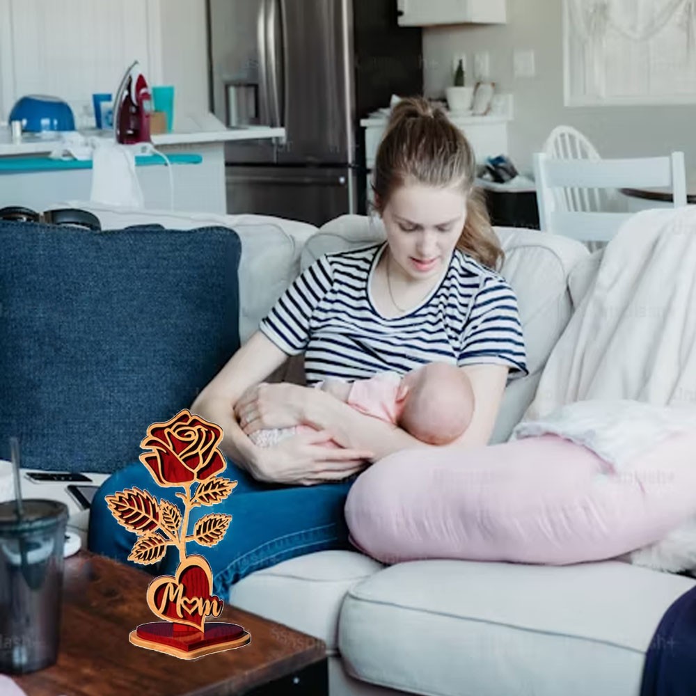 Coeur de rose découpé au laser