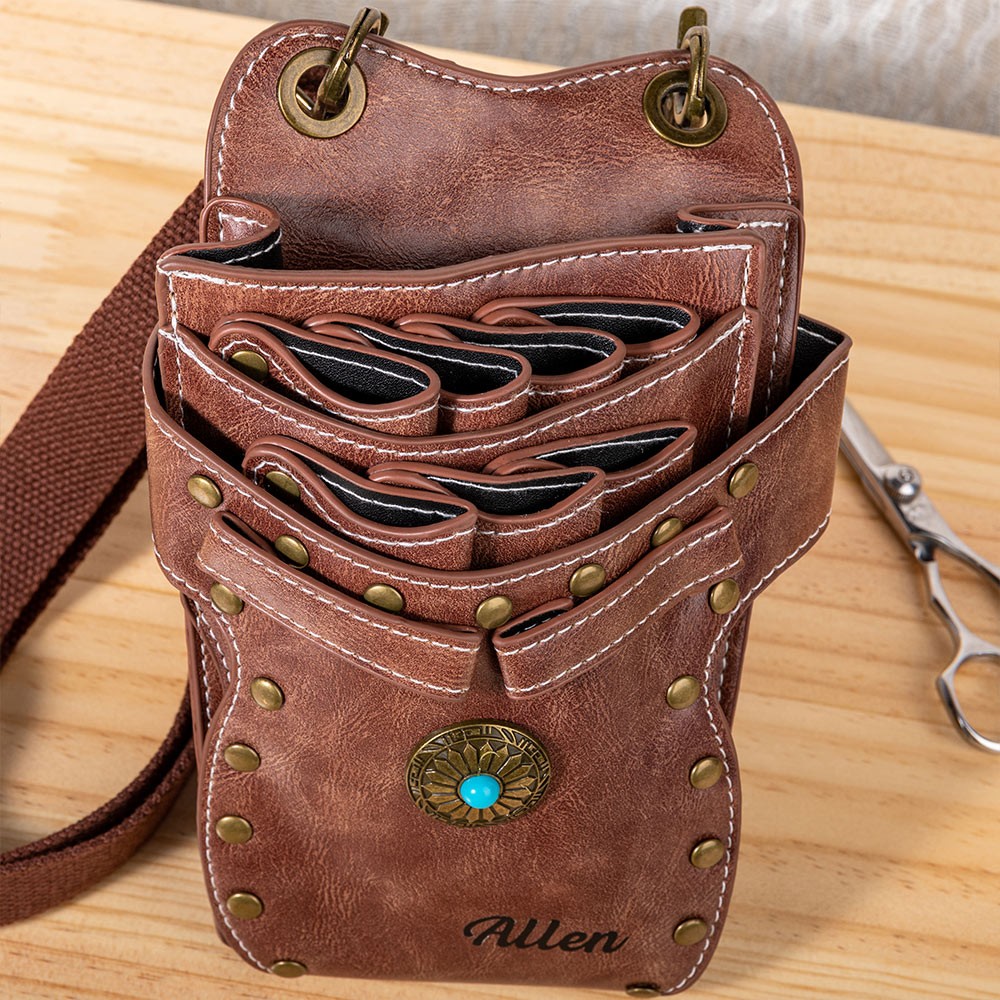 Sac de taille de ciseaux de coiffure personnalisé, pochette d’outils de coiffeur avec ceinture, cadeau pour barbier, sac de voyage, coiffeur incontournable