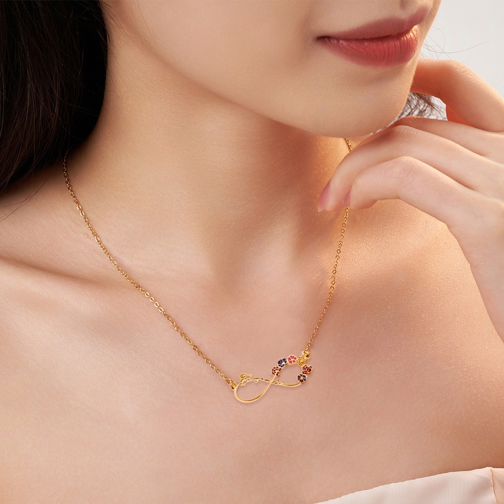 custom infinity name necklace