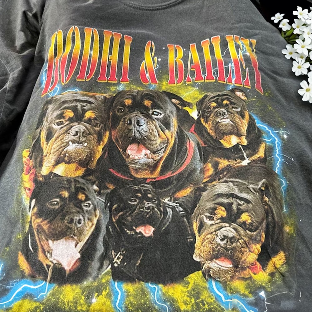 Chemise en coton unisexe graphique personnalisée pour animaux de compagnie