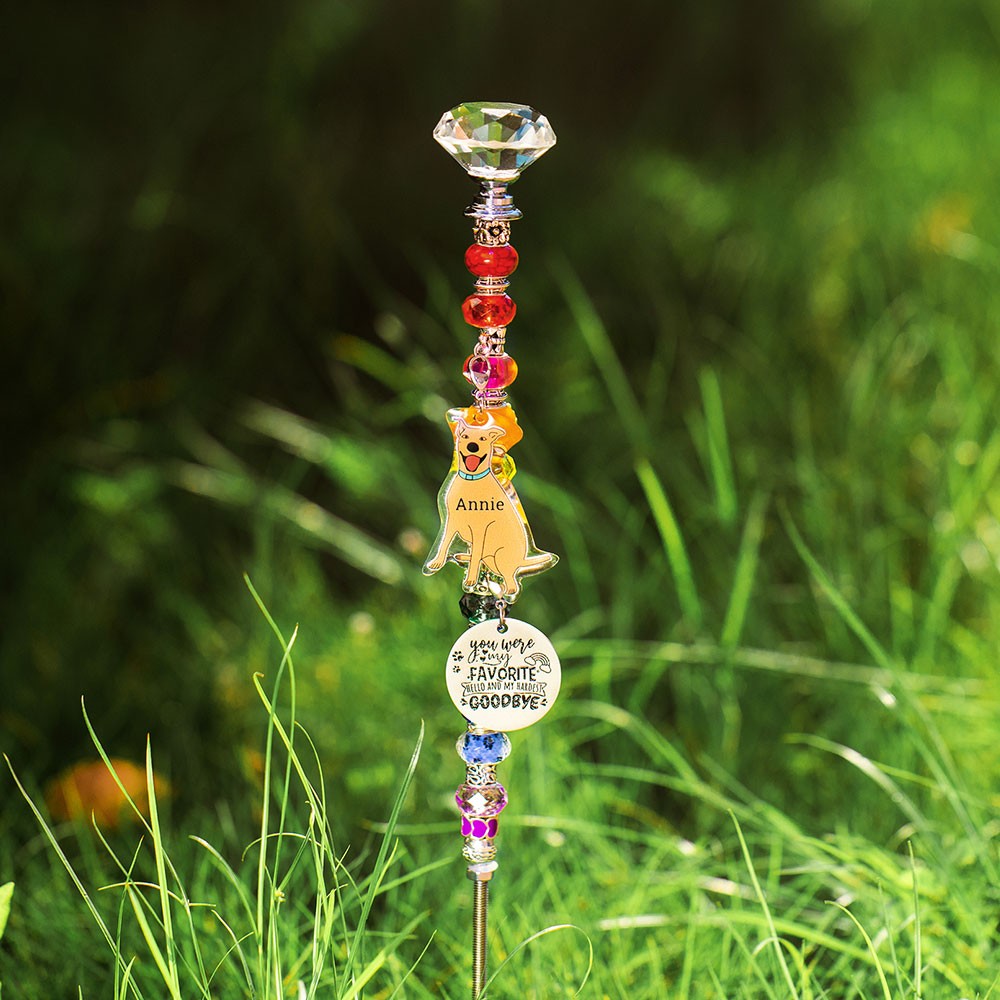 Personalized Pet Memorial Stake Rainbow Bridge