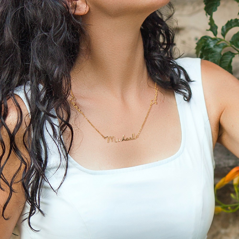 multiple name necklace