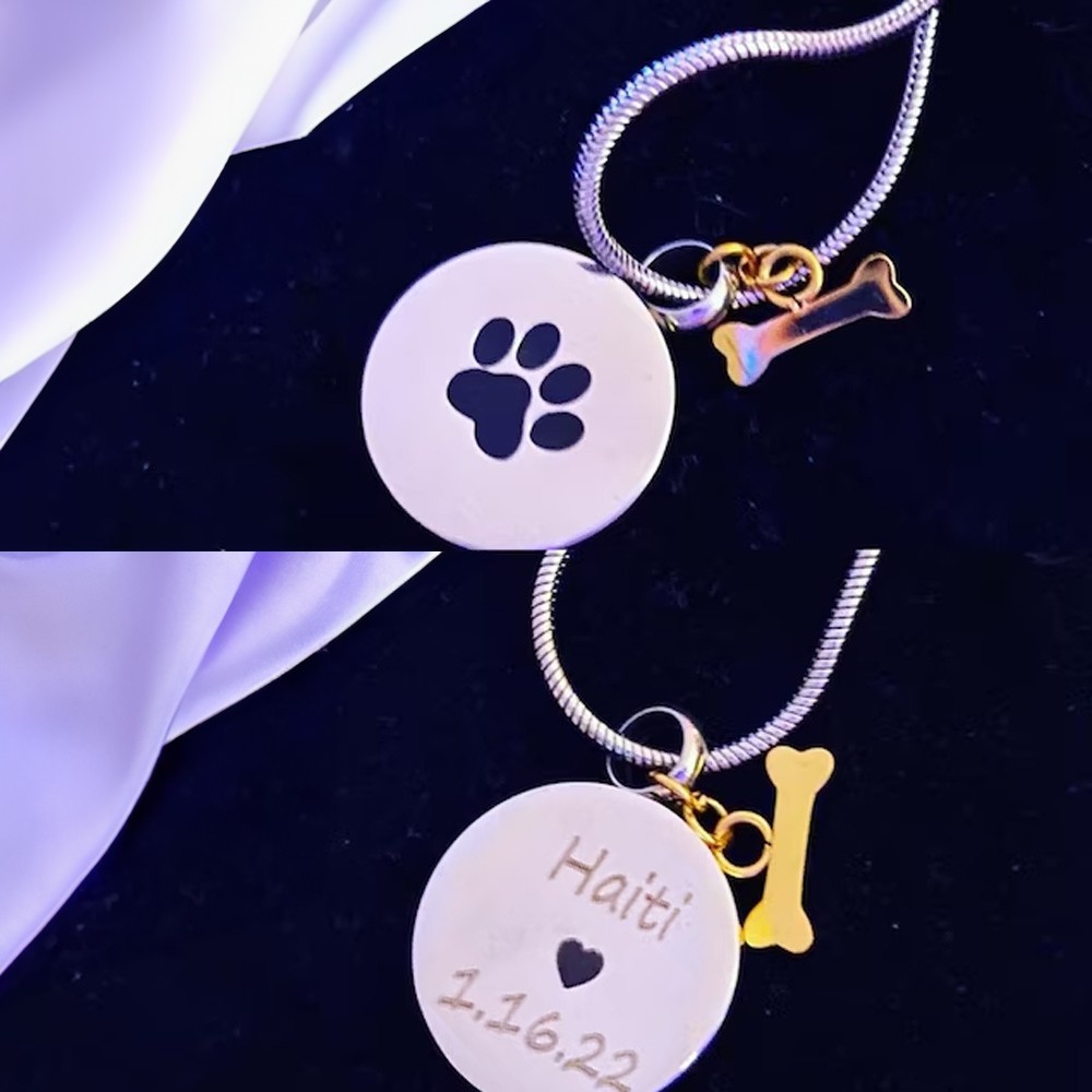 Bijoux de crémation de cendres de chien/chat