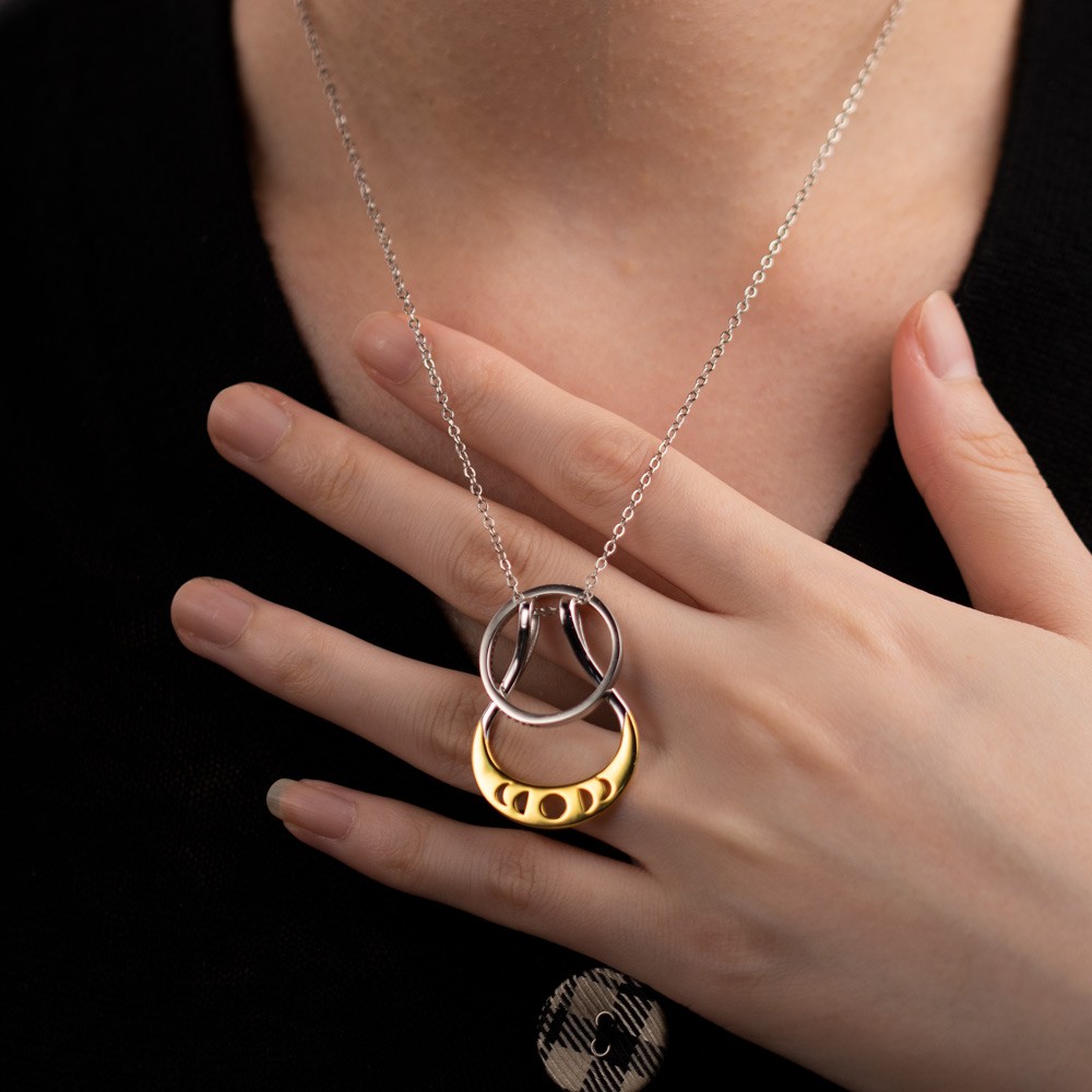 Collier Porte-Anneau Phases de Lune