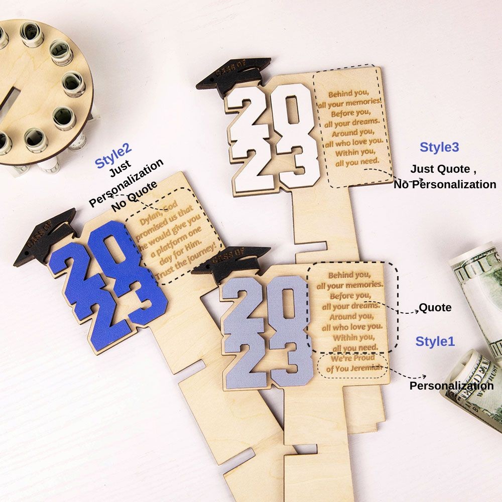 Porte-monnaie cadeau de graduation personnalisé, gâteau d'argent de graduation à plusieurs niveaux, cadeaux de graduation, décorations de fête de remise des diplômes, cadeau pour étudiants/diplômés
