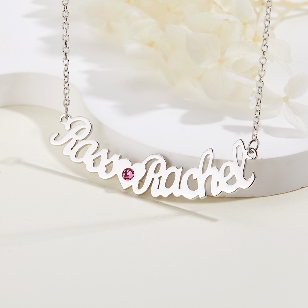 heart birthstone necklace