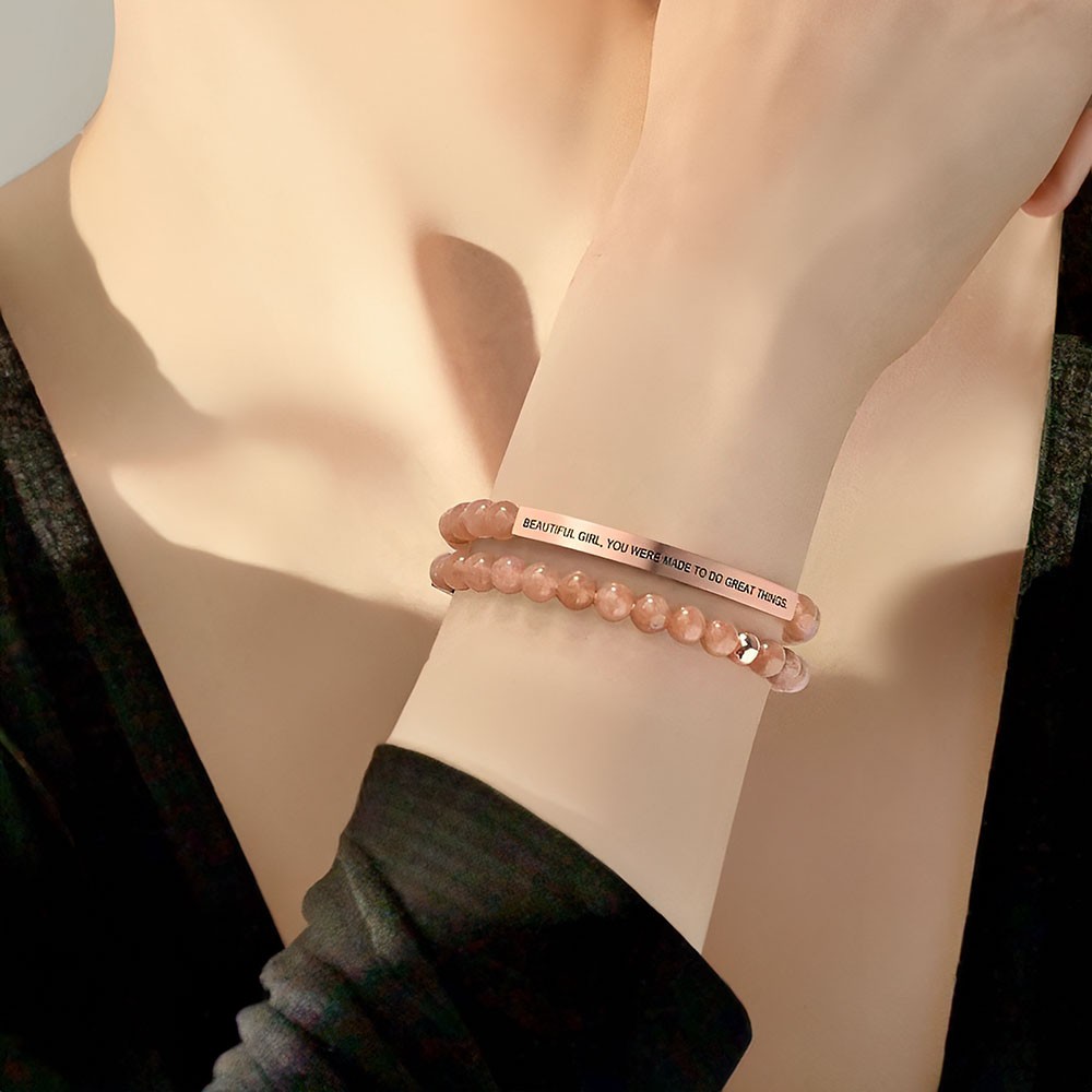 Bracelet avec citation personnalisée