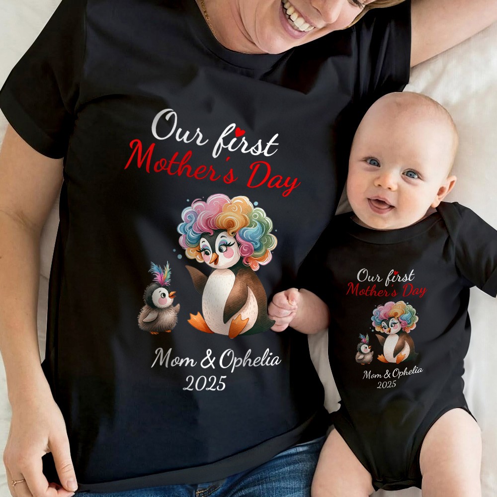 Cadeau pingouin pour maman et fille