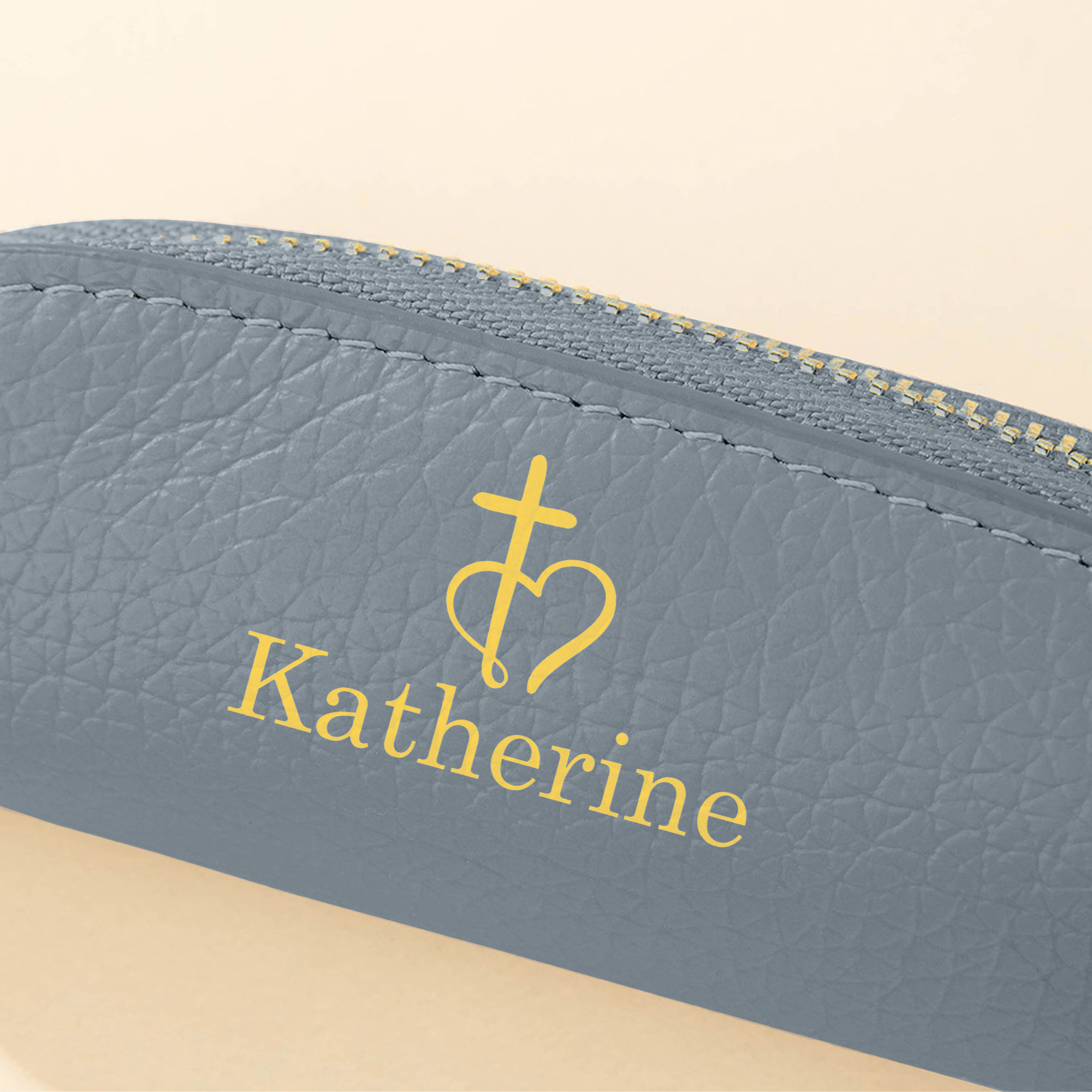 Personalized Name Cross Rosary Bag, Portable Multicolor Mini