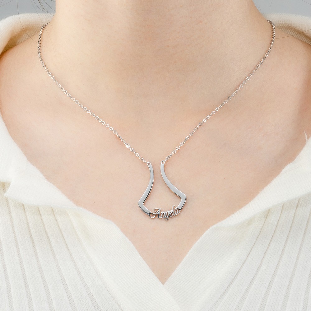 Personalized Ring Holder Necklace, Ring Keeper Necklace with Name, Wedding Ring Holder, Ring Holder Jewelry, Gift for Woman/Mother/Grandma