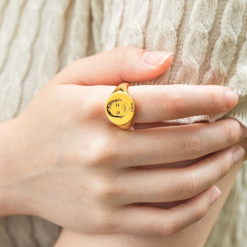 Bijoux Bague Signet Portrait