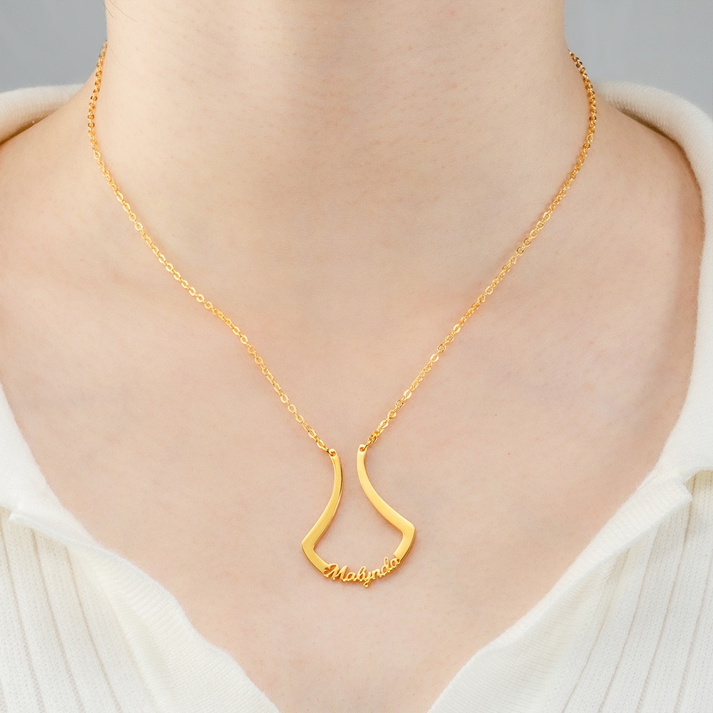 Personalized Ring Holder Necklace, Ring Keeper Necklace with Name, Wedding Ring Holder, Ring Holder Jewelry, Gift for Woman/Mother/Grandma
